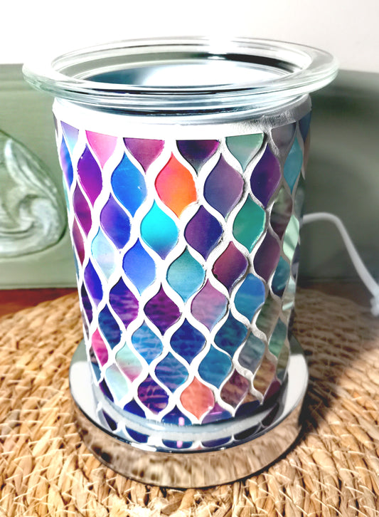 Colorful Mosaic Glass Electric Burner - Touch Sensor