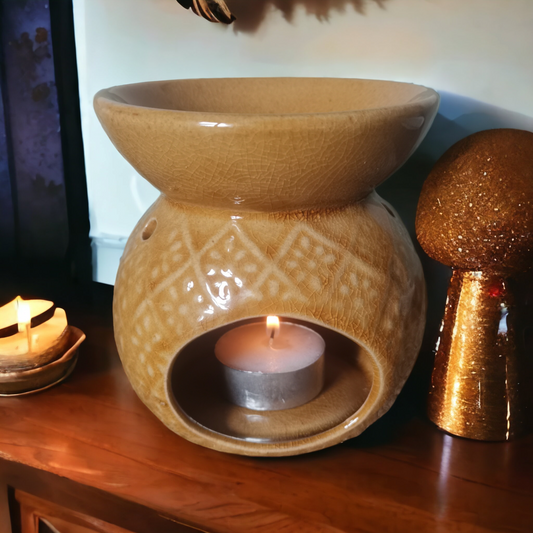 Golden Diamond Shaped Flower Burner