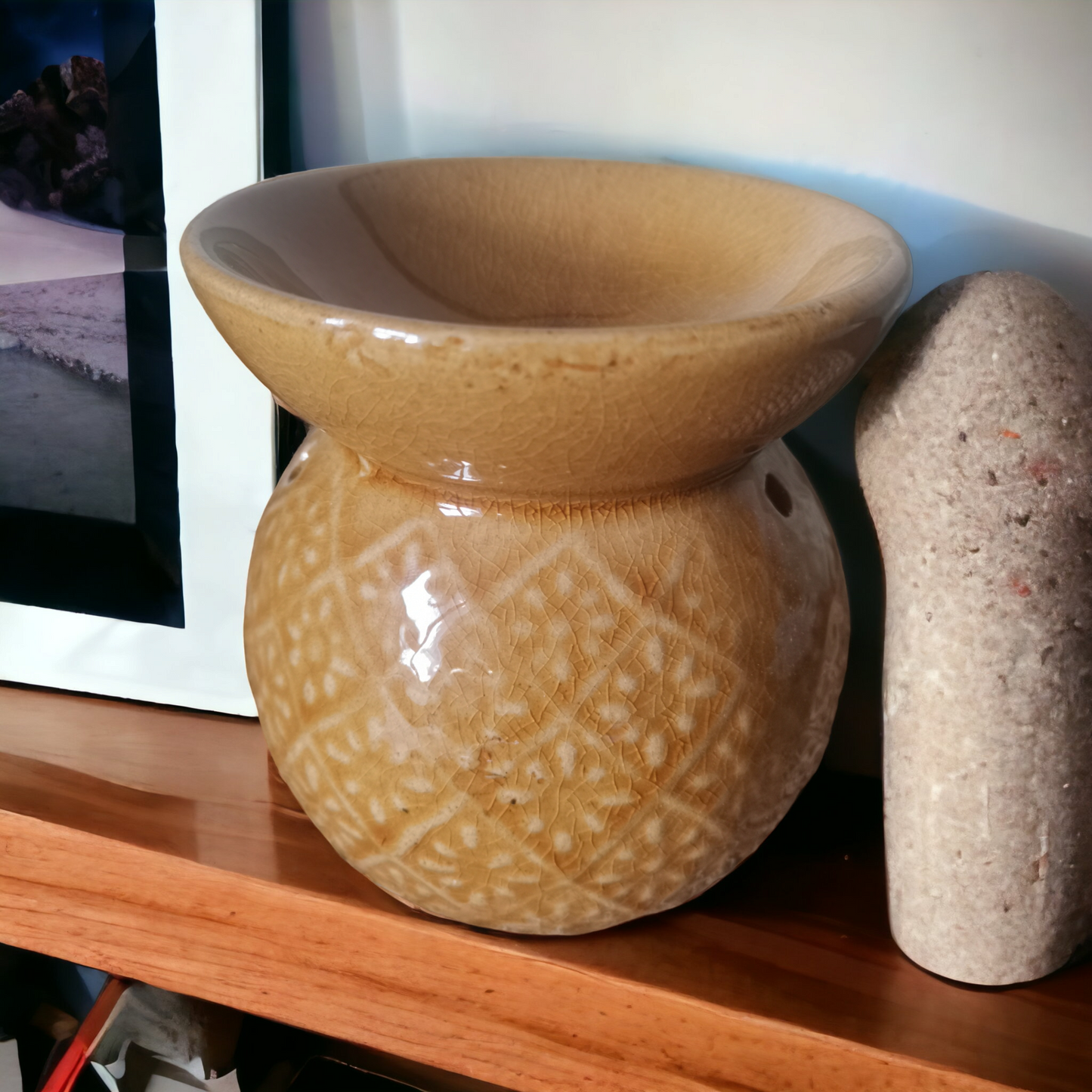 Golden Diamond Shaped Flower Burner