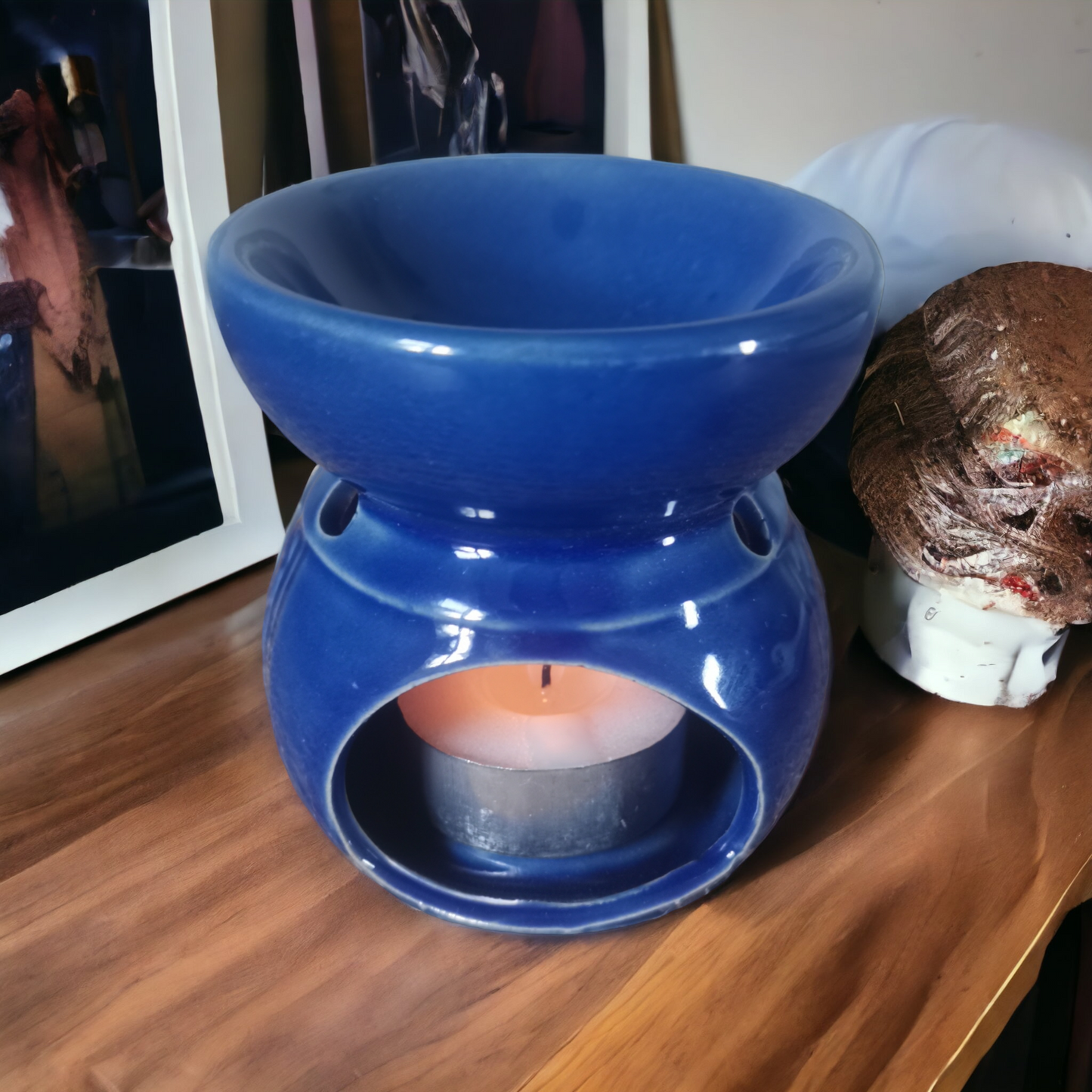 Small Blue with swirls Burner