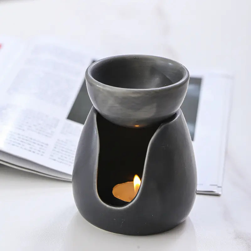 Modern Shaped Ceramic Burner with removable dish