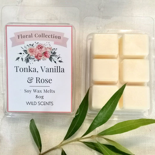 Tonka Bean, Vanilla & Rose Wax Melts