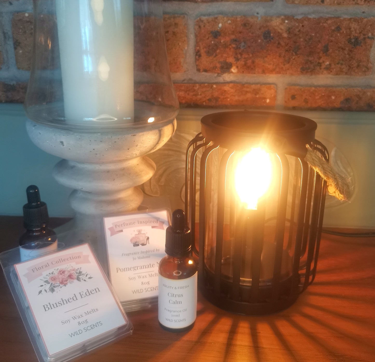 Black Rustic Lantern Electric Burner