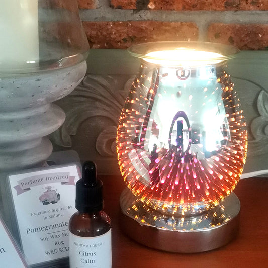 3D Effect Glass Electric Burner - Touch Sensor